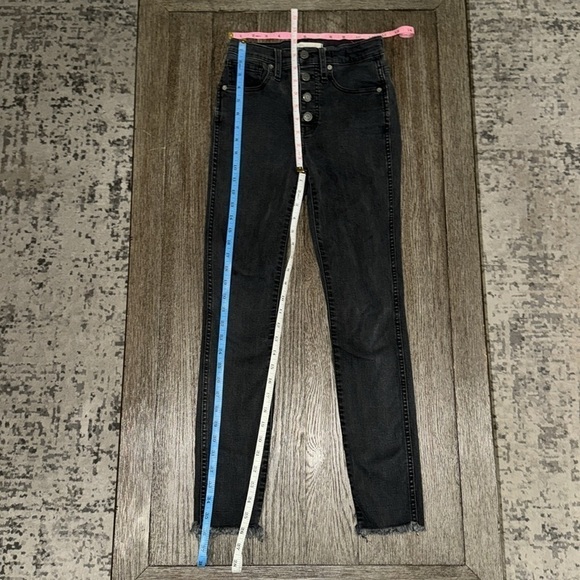 Madewell 10" High-Rise Skinny Jeans Berkeley Black: Button-Through Edition 24 - Picture 10 of 13